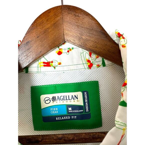 Magellan Outdoors Men's Fish Gear Button Up Short Sleeve Shirt M - Picture 5 of 15